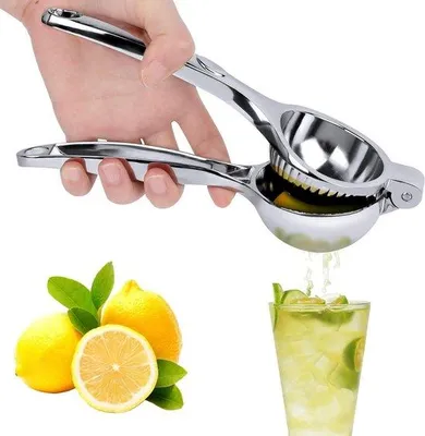 Obrázek produktu pro Ruční lis na citrony z nerezové oceli, 7 cm, stříbrný