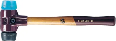 Imagen del producto de Halder Schonhammer, diámetro 60 mm, 1480 g, modelo Simplex con inserto de tope, material: goma/TPE - 3012060