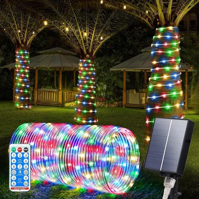 Solar-LED-Tauleuchte 22 m, 200 LEDs, IP65, 8 Modi
