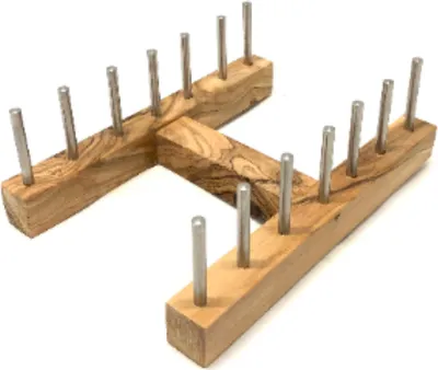 Produktbild von Halter für bis zu 6 Frühstücksbrettchen Olivenholz Brettchenhalter Brettchenständer