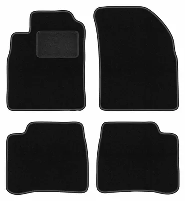 Image de Tapis de sol en moquette pour Hyundai Sonata III 1999-2005 (berline) – jeu 4 pièces, noirs, sur mesure – Wielganizator LUX