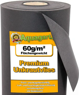 Produktbild von 16m² Gartenvlies Unkrautvlies Mulchvlies Vlies 60g 1,6m breit