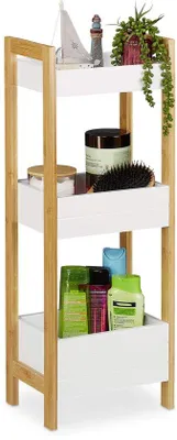 Produktbild von Badezimmerregal mit 3 Körben - Natur/Weiß