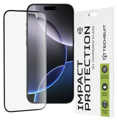 Obrázek produktu pro Techsuit Full Cover Ochrana displeje proti nárazu pro Apple iPhone 16 Pro Max - Černá