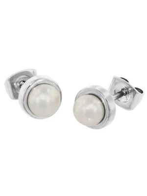 Produktbild von Boccia Damen-Ohrstecker Titan Perle weiß - 0594-01