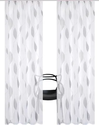 Produktbild von HOME WOHNIDEEN Paolo 2Er Set Kräuselband 225 x 140 cm 2x Fertigschal inkl. 1x Bügelband Stein