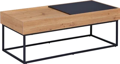 Produktbild von FURNARO Couchtisch Wohnzimmertisch Nora Eiche Artisan Nachbildung 110 x 50 x 40 cm