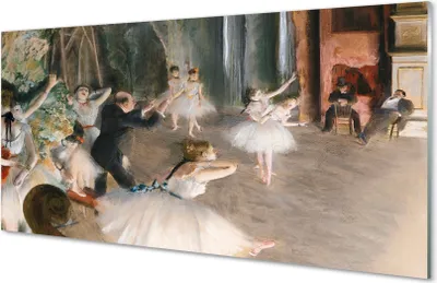 Produktbild von Glasbilder 100x50 Wandkunst Annahme des Balletttanzens