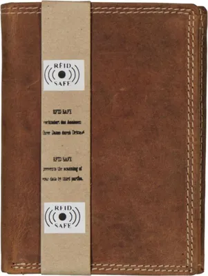 Produktbild von Herren Geldbörse aus echtem Leder mit RFID-Schutz, ca. 100x120x20mm