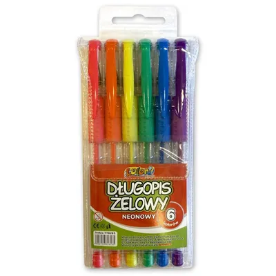 Zdjęcie produktu dla Długopis Żelowy Neonowy 6Kol Kolori 6585