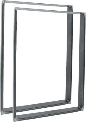 Produktbild von Natural Goods Berlin Möbelkufen RECHTECK, Tischkufen, Tischbeine, Tischgestell, Esstisch, Bank, Couchtisch, Industrial, B50XH100 cm, 2 Stück