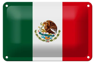 Produktbild von Blechschild Flagge Mexikos 18x12cm Flag of Mexico Dekoration
