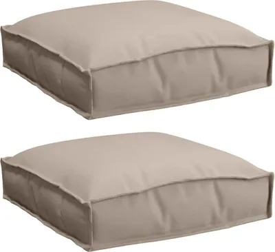 Produktbild von vidaXL Kissen 2 pcs Taupe 40 x 40 x 8 cm Oxford-Stoff