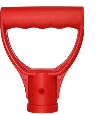 Produktbild von D-Griff Kunststoff D-Schiebegriff Spatengriff für Schneeschieber Holzstiel Aluminiumstiel Spatel - Größe: 32 mm Rot - Menge: 1