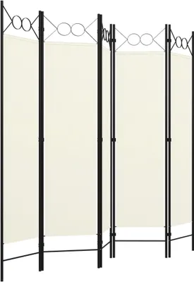 Zdjęcie produktu dla vidaXL 5-częściowy rozdzielacz do pokoju biały 200x180 cm