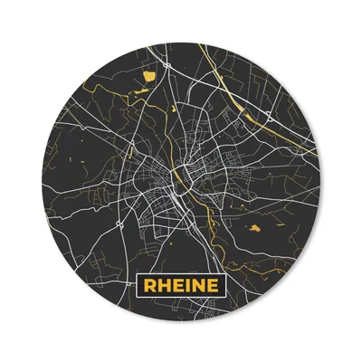 Produktbild von MuchoWow® Mauspad Mousepad Stadtplan - Deutschland - Gold - Rheine - Karte 40x40 cm - Mousepads - Maus Mat - Pad - Mausunterlage - Schreibtisch Accessoires