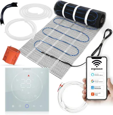 Produktbild von Fußbodenheizung ergowave 160 W + Thermostat CLEAR WiFi, Heizmatte