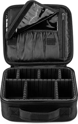 Produktbild von Tragbare Wasserfeste Make-up Tasche für Damen - Geräumiger Organizer mit Verstellbaren Fächern