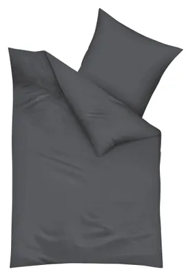 Produktbild von Kaeppel Biber-Bettwäsche Uni 135x200cm, Farbe Anthrazit