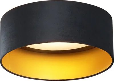 Produktbild von Moderne Deckenleuchte Schwarz Samt 40cm inkl  LED 3 Stufen Dimmbar Sue