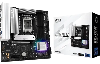 Produktbild von Asrock B860M Pro RS, Intel, LGA 1851 (Socket V1), DDR5-SDRAM, 256 GB, DIMM, Zweikanalig
