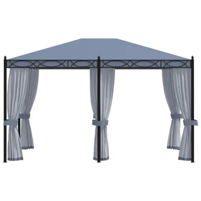Produktbild von vidaXL Pavillon mit Mückennetze 3x4 m Anthrazit Stahl
