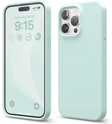 Produktbild von Elago Premium Silikonhülle für iPhone 15 Pro Max Mint