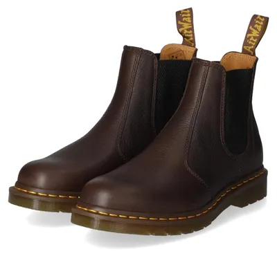 Image de Bottes Chelsea Dr. Martens pour hommes, en cuir lisse marron, taille 44