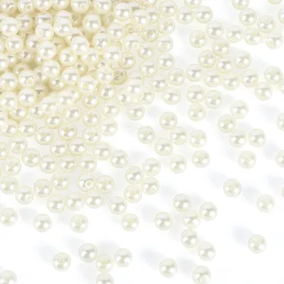 Image de Perles en plastique de 8 mm, 1000 pièces, couleur ivoire, pour la fabrication de bijoux