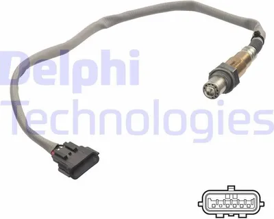 Produktbild von DELPHI Lambdasonde für NISSAN Qashqai / Qashqai +2 I (J10, NJ10) Beheizt 414mm ES21117-12B1