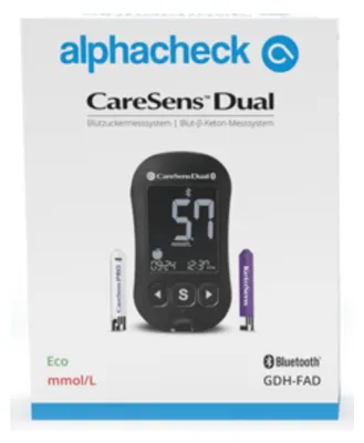 Produktbild von alphacheck CareSens Dual Blutzuckermessgerät mmol/l eco | Packung (1 Stück)