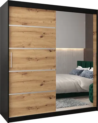 Produktbild von Kleiderschrank, Schiebetürenschrank Schlafzimmer, Schrank mit Spiegel VERONA 2 180 cm