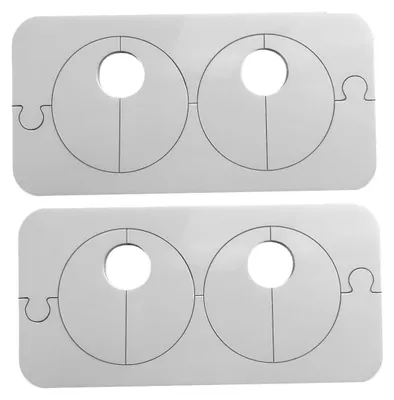 Imagen del producto de Solidchoice - Juego de 2 rosetas dobles de acrílico para tubos de calefacción