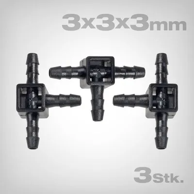 Produktbild von Blumat Mini-T-Stück 3-3-3mm, 3 Stk.