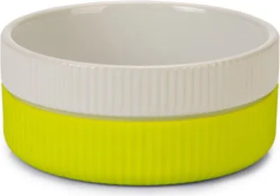 Produktbild von Beeztees Bik - Katzennapf - Keramik+Silikon - Weiß/Grun - 11,5 cm - 350