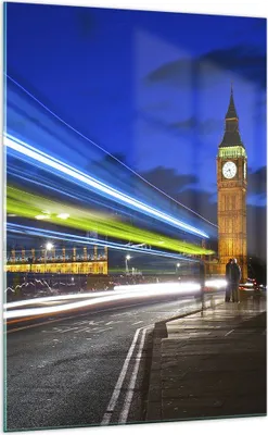 Produktbild von Bilder auf glas - Einteilig - London Parlamentsgebäude Big ben - 70x100cm - Glasbilder - Wandbilder - Bilder - Wanddekoration aus Glas - Glas Bilder - Wandbild auf Glas - GPA70x100-1446