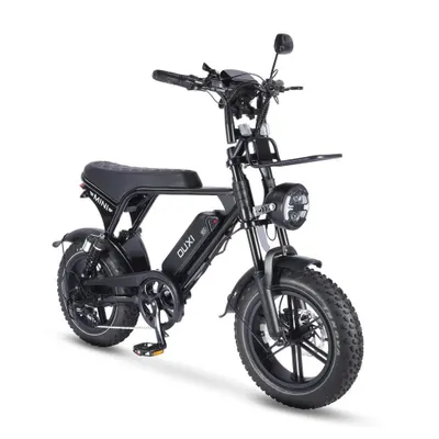 Produktbild von OUXI V8 Ultra Mini Elektrisches Fatbike – Alarmanlage – 16 Zoll – 250W Motor – 7 Gänge – 50 km Reichweite – Mechanische Scheibenbremsen – Schwarz