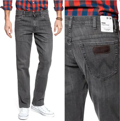 Produktbild von WRANGLER, Herren Jeanshosen, Straight fit, TEXAS, W30 L30, Grau, Jeans, baggyjeans, buggy