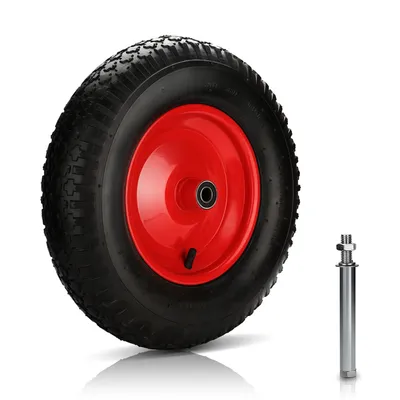 Immagine prodotto di Jopassy ruota di scorta ruota universale giardino carriola mano camion ruota pneumatici 4,80/4,00-8 390 mm