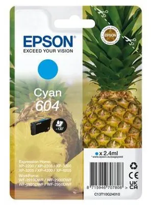 Zdjęcie produktu dla Epson 604, Standardowa wydajność, Cyjan, 2,4 ml, 1 szt., Jednopak