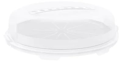 Produktbild von Rotho Tortenglocke hoch FRESH - Tortenbehälter 35,5 x 34,5 x 11,6 cm spülmaschinenfest - Kuchenhaube - Kuchen Transportbox mit Verschlusssystem