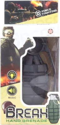 Produktbild von Spielzeuggranate ca. 11 cm, batteriebetrieben mit Tick- und Explosionseffekt