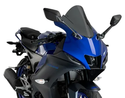 Zdjęcie produktu dla Szyba przednia PUIG 21715F Z-Racing odpowiednia dla YAMAHA YZF-R125 mocno przyciemniana