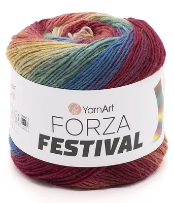 Produktbild von YarnArt Forza Festival 2904 Sockenwolle 100g/420m, 75% Wolle, Farbverlauf, strapazierfähig