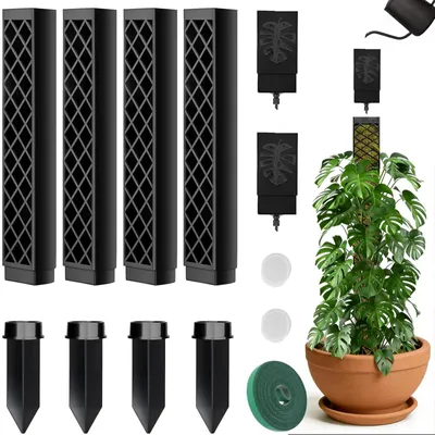 Produktbild von Mosstok für Monstera, 4 Stück, Selbstbewässerung, Kunststoff, für Zimmerpflanzen