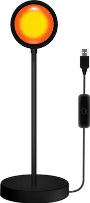Obrázek produktu pro USB lampa při západu slunce, otáčení o 360°, 4 barevné filmy, LED duhová projekce pro fotografování, párty a domácí dekorace