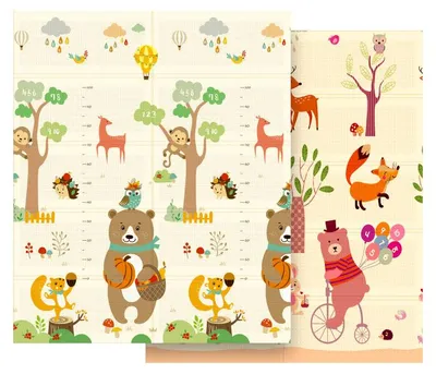 Immagine prodotto di Rebel RBY-2201-3, tappetino pieghevole in schiuma per bambini, 180 x 150 cm, motivo: bosco