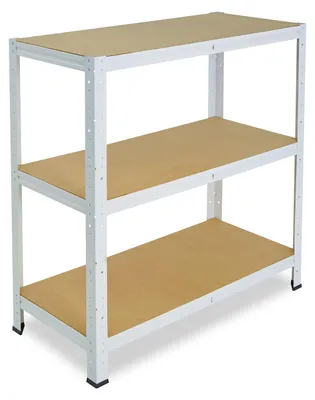 Obrázok produktu pre shelfplaza HOME 100x23x30 cm ťažký regál v biela s 3 policami a nosnosťou 175 kg na jednu policu