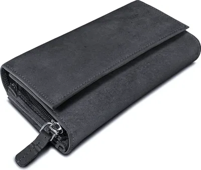 Produktbild von ROYALZ "Orelia" Vintage Leder Geldbörse für Damen Portemonnaie groß mit vielen Fächern RFID-Blocker Brieftasche Querformat