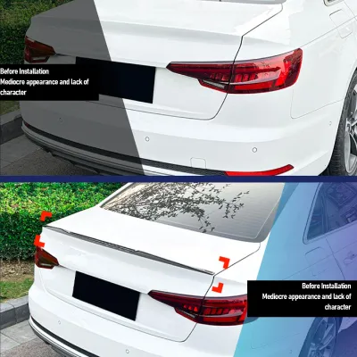 Zdjęcie produktu dla Spojler tylnej klapy w stylu M4, aerodynamiczny, sportowy wygląd, zamiennik do S4 B9 2017-2024, czarny błyszczący